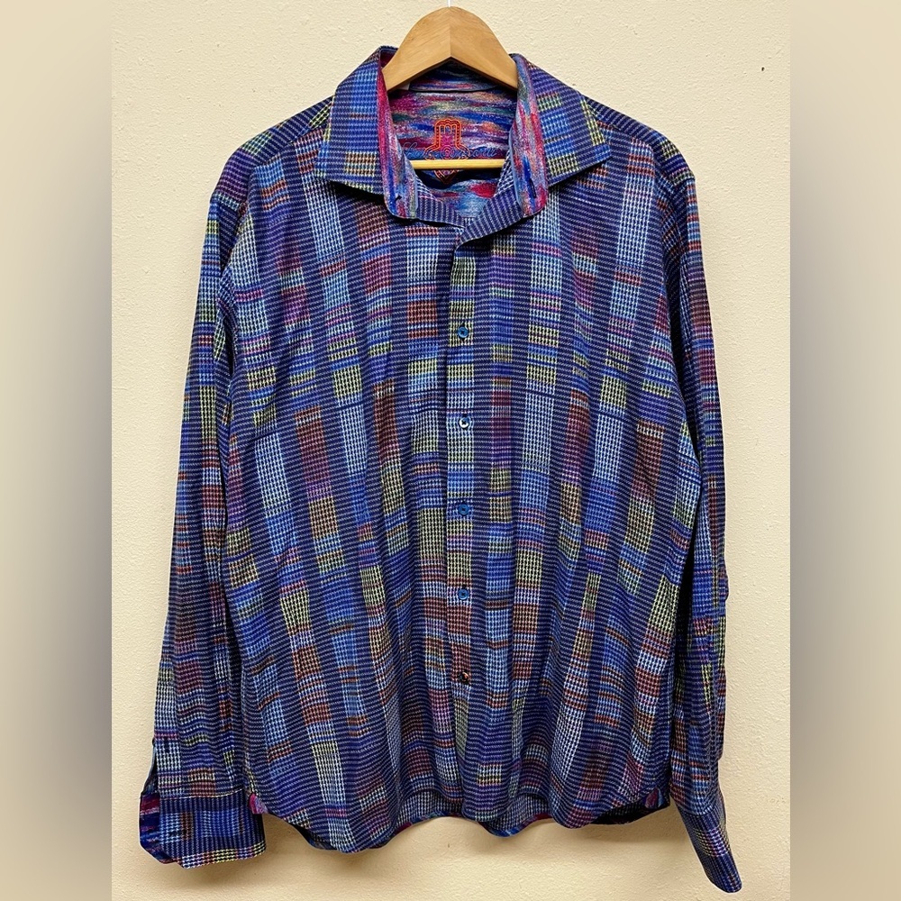 Visconti Multi Colorful Geometric Print Shirt Size XL